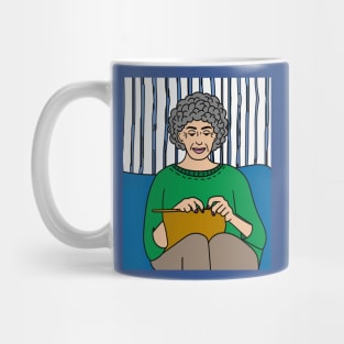 Grandma At The Knitting Hobby Crocheting Mug